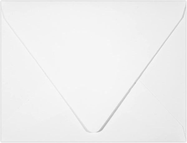 LUXPaper A2 Contour Flap Invitation Envelopes | Bright White | 4 3/8" x 5 3/4" | 70lb. Text | 50 Qty
