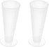 YXQ 2 Pcs 100mL Plastic Graduated Measuring Cup, Capacity Beaker, Cone Shape Round Base for Labs Kitchen Clear