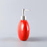 SELLONWANELO Luxury Ceramic Hand Sanitizer Press Bottle Home/Hotel Shampoo Shower Gel Lotion Bottle (Red)