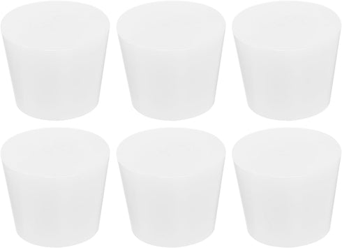 MECCANIXITY Silicone Rubber Tapered Plug, 36mm to 46mm Solid Test Tubes Bungs, Pack of 6