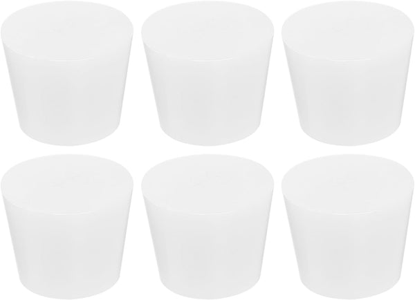 MECCANIXITY Silicone Rubber Tapered Plug, 36mm to 46mm Solid Test Tubes Bungs, Pack of 6