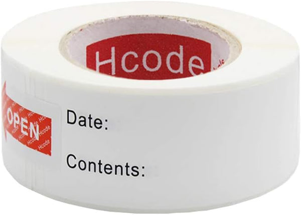 Hcode Self-Adhesive Removable Freezer Food Storage Labels, 300 Stickers, Easy Clean, 1x3 Fill in