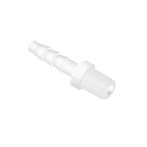 Quickun Plastic Hose Barb Fitting, 1/4" Barb to 1/4" Male Thread Adapter Union Fitting (Pack of 5)