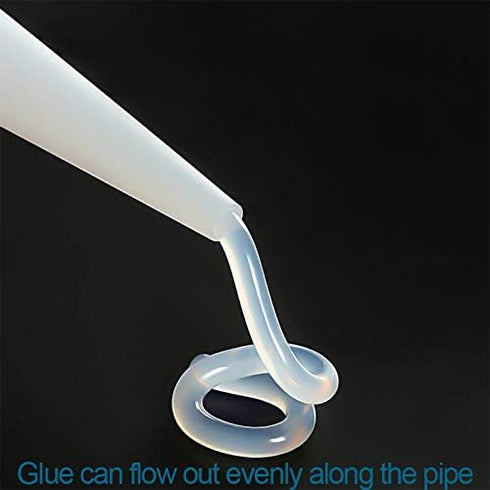 30pcs Plastic Caulking Gun Extender, Caulk Nozzle Tip Tool for Sausage Caulking Gun, Easy to Use (White)