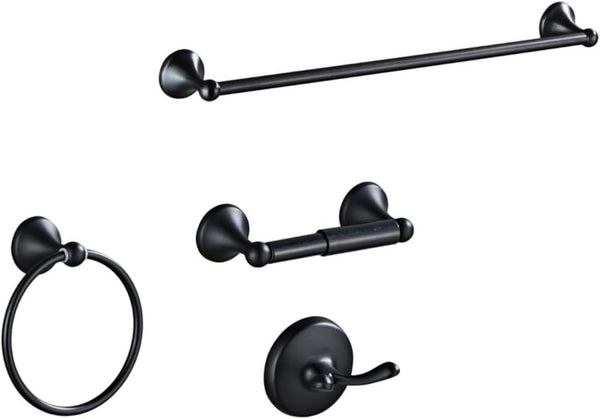 Bathroom Towel Holder Stand of Stainless Steel Towel Racks Black Hardware for