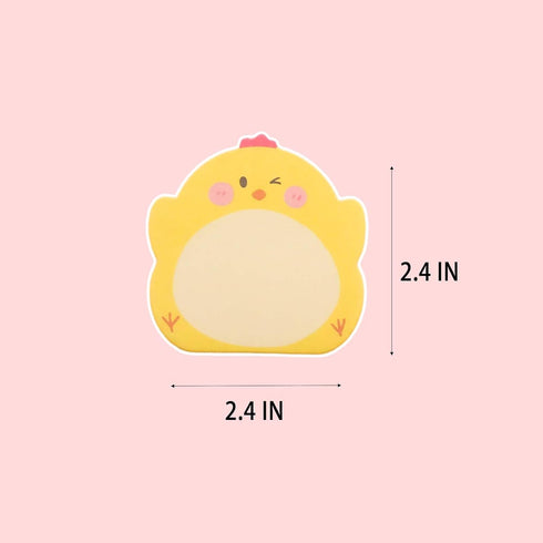 Cute 8 Packs Kawaii Chick Sticky Notes - Aesthetic Cartoon Inspirational Sticky Notes for Office School Gifts