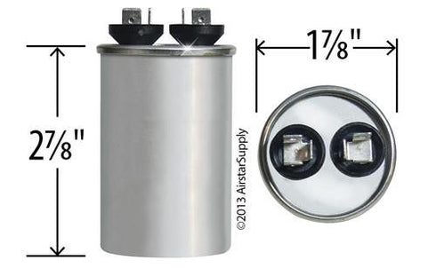 Capcom Genteq C325R 25 UF MFD X 370 Vac GE Industrial Replacement Capacitor Round, 97F9606