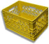 Intertrans Authentic 19x13x11 6 Gallon 24 Quart Rectangular Dairy Milk Crate (YELLOW)