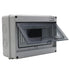 Distribution Protection Box with DIN Rail, IP65 ABS Transparent Cover, 8 Way Power MCB Distribution Box for Indoor