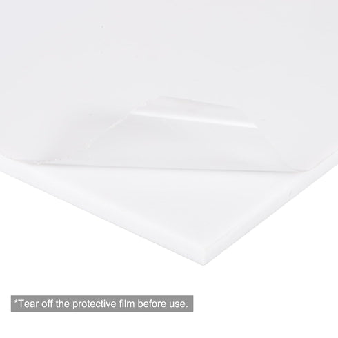 MECCANIXITY ABS Plastic Sheet 7x4x0.2 Inch, White Styrene Sheets for Building Model DIY Crafts (4 Pcs)