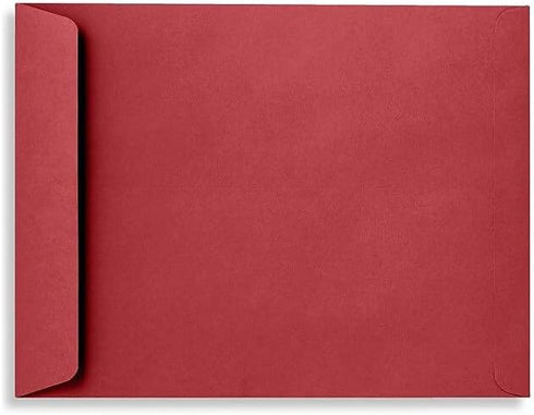 LUXPaper 10 x 13 Open End Envelopes | Peel & Press | Ruby Red | 80lb. Text | 50 Qty