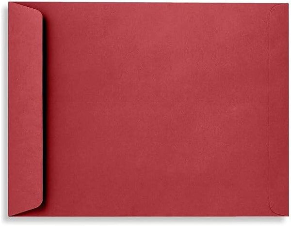 LUXPaper 10 x 13 Open End Envelopes | Peel & Press | Ruby Red | 80lb. Text | 50 Qty