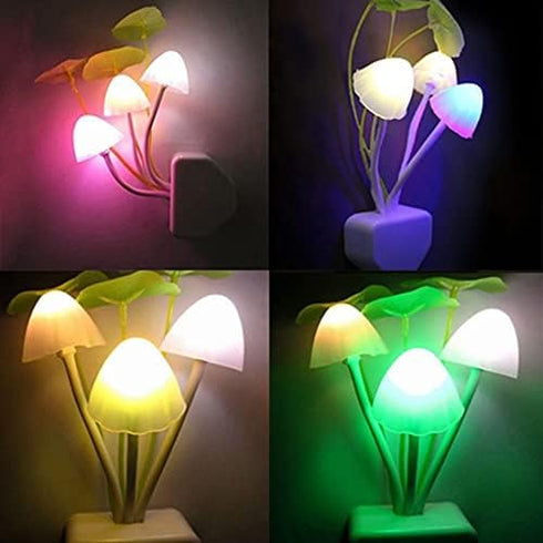 Tuelaly 5PC Cute Night Light, Creative Mushroom LED Avatar Night Light Bed Saving Sensor Light Lamp Romantic