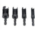 4pcs Wood Plug Hole Titanium Coated Cutter Drill Bits Set, 6mm/10mm/13mm/16mm for Woodworking Cork Hole