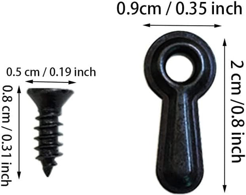 100 Pieces Picture Frame Turn Button Fasteners with 100 Screws, Hardware Backing Clips Set