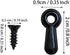 100 Pieces Picture Frame Turn Button Fasteners with 100 Screws, Hardware Backing Clips Set