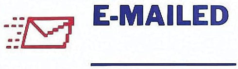 ACCUSTAMP2 035541 1 5/8 1/2 Pre-Inked Shutter Stamp, Red/Blue, EMAILED, x