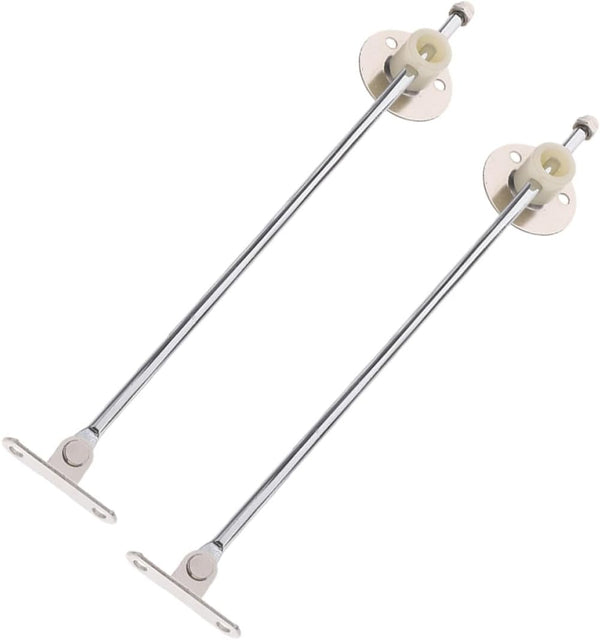 RUNROTOO 2pcs Metal Drop Leaf Supports Cabinet Hinges Lid Support for Flap Door