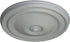 Ekena Millwork CM12RE Reece Ceiling Medallion, 12"OD x 1 3/4"P (Fits Canopies up to 2 3/8"), Factory Primed by Ekena Millwork