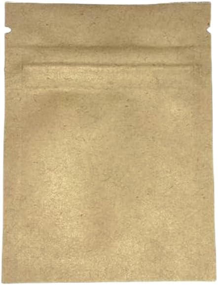 NATX 100Pcs Kraft Paper Bags Flat Bags Aluminum Foil Small Size Heal Seal