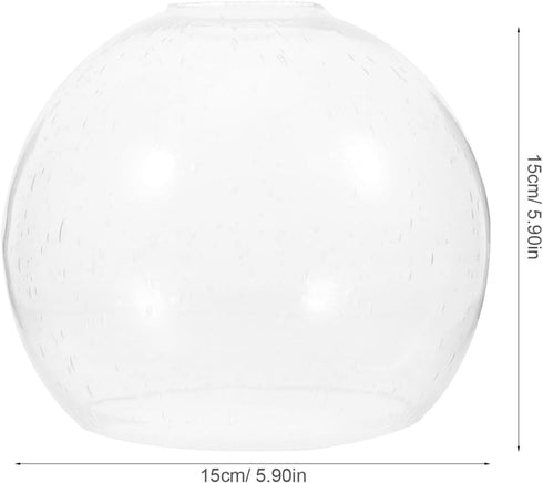 5.9 Inch ARTIBETTER Glass Globe Lampshade Replacement for Pendant Ceiling Lamp with Bubble Texture Clear Glass Shade