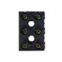 2pcs 500V 60A 3 Position Dual Row Screw Terminal Block, Black Electrical Barrier Terminal Strip for Power Distribution