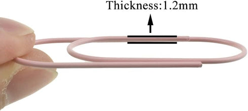 HAHIYO 30 Pack Pink Wide Paper Clips, 2 inches Vinyl Coated for Bookmarking and Organizing Home Office