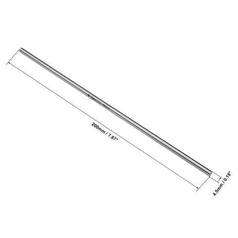 uxcell 5pcs Round Steel Metal Rods, 4.5mm x 200mm HSS Lathe Bar Stock Tool for Miniature DIY Craft