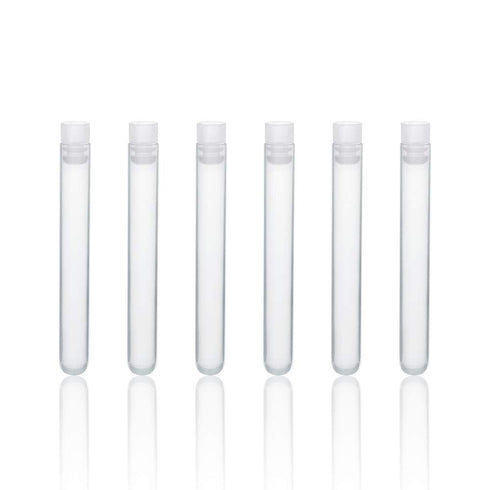 ULAB Scientific White Tube Rack and Plastic Test Tubes Set, Include 1pc of White Tube Rack, 60pcs of Plastic Macaroon Party Tubes Shot Glasses, Nature Color, UTR1015