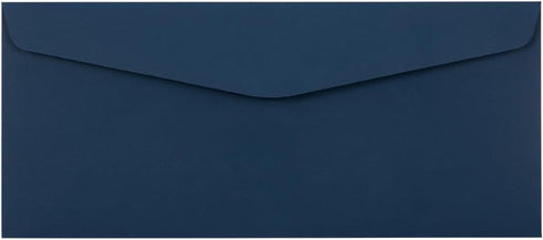 JAM PAPER #10 Business Premium Envelopes, 100/Pack, 4 1/8 x 9 1/2, Navy Blue