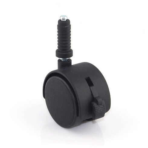 OSALADI 2set Swivel Casters, Durable 2 Inch Furniture Rolling Castors for Office Chair, Universal X38 Black