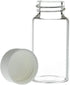 20ml Glass Vials, 24-400 Screw Neck with White Caps, Leakproof, Pack of 100