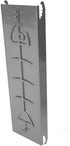 Stainless steel flame salmon holder for fire bowls and kettle barbecues, offering