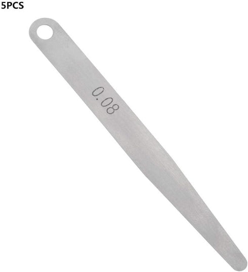 5pcs Feeler Gauge Thickness Feeler Gauge Metric Filler Thickness Gage Measurement Tool (0.08mm)