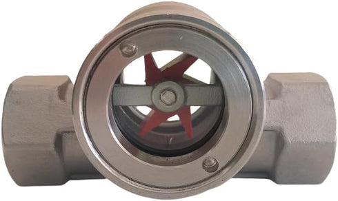 3/4"NPT Female 304 Stainless Steel Window Sight Glass Flow Indicator with Impeller