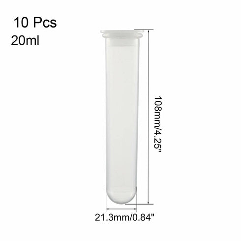 10 PCS 20ml Conical Centrifuge Tube Microcentrifuge Tube Sterile Plastic Test Tubes with Leak-Proof Screw Caps Lab Container with Graduated and Write-on Spot, Non-Pyrogenic, DN/RNase Free