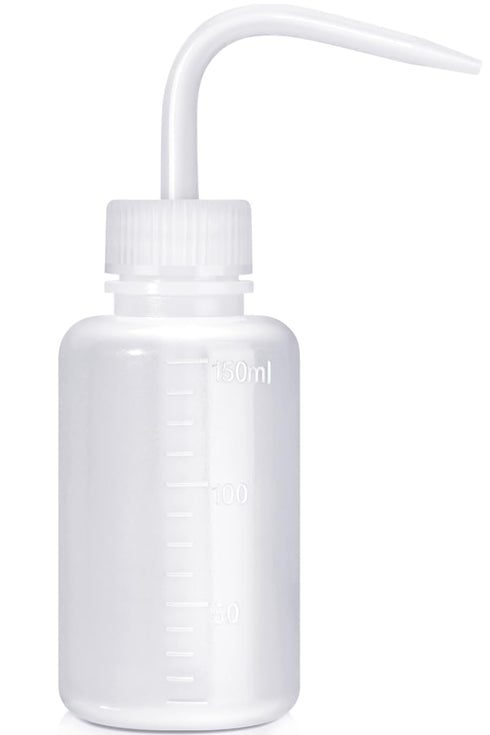 150ML Premium Eyelash Water Bottle for Extensions, 5oz White Tattoo Rinse Bottle, Easy to Carry for Cleaning