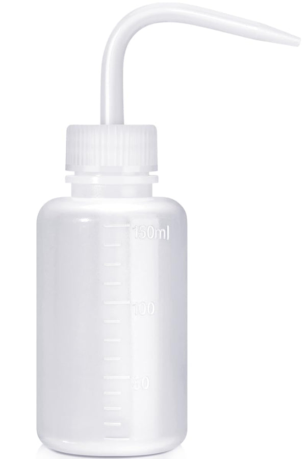 150ML Premium Eyelash Water Bottle for Extensions, 5oz White Tattoo Rinse Bottle, Easy to Carry for Cleaning