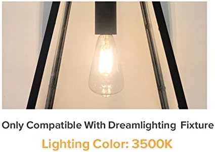 Dream lighting LED Edison Bulb 3W, 150 Lumens, Neutral White 3500K, LED Vintage Replace Globe Dinette Light Fixtures, pack of 2 by Dream lighting