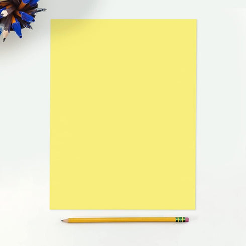 LUXPaper 8.5" x 11" Paper, Letter Size, Pastel Canary Yellow, 60lb. Text, 50 Qty