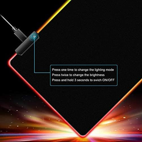 RGB Large Mousepad Led Mouse Pad, Big Mouse Mat with LED Lighting