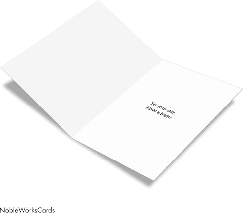 NobleWorks Father's Day Greeting Card, 5 x 7 Inch Envelope, Dad Dad Farted Again, 1 Card