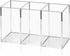 NIUBEE Acrylic Pen Holder, 3 Compartments Clear Pencil Organizer Cup for Desk Accessory Storage