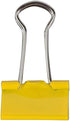 JAM PAPER Small Colorful Binder Clips, 3/4 Inch (19 mm), Yellow, 25/Pack