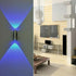 UCCKEYI 2W 125x48mm, 50,000hr Aluminum Double-Headed LED Wall Sconce Lamp, Blue Light, Lifespan, for Porch Bedroom