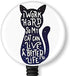I Work Hard so My Cat Can Live a Better Life Retractable ID Card Badge Holder with Alligator Clip