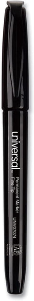 Universal UNV07074 Fine Bullet Tip Pen-Style Permanent Marker, Black, 60/Pack