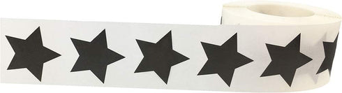 Black Star Shape Stickers, 1 Inch, 500 Adhesive Labels