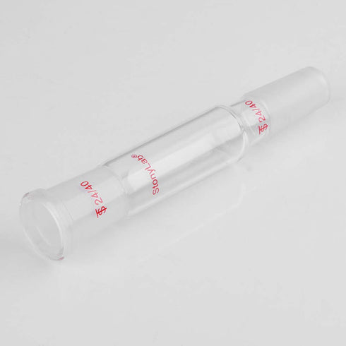 stonylab Glass Connecting Adapter, 90mm from 24/40 Outer Joint to 24/40 Inner Joint for Laboratory Lab Supply