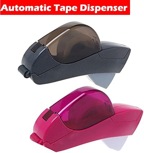 Office Tape Dispenser Lightweight Packaging Tape Dispenser for Arts Crafts Christmas Present Gift Automatic Hand-Held,Rose Red by TopHomer
